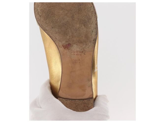 GUCCI Pumps Leder Gold Auth ac3875 Golden - Ansicht 30