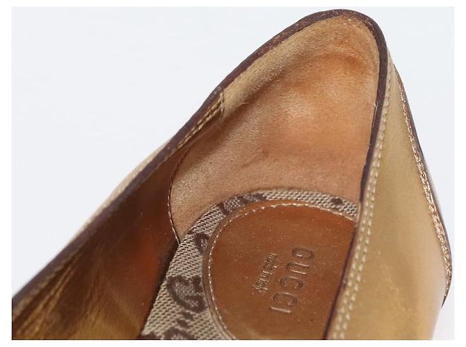 GUCCI Pumps Leder Gold Auth ac3875 Golden - Ansicht 37