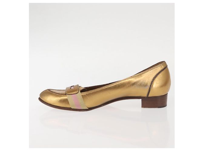 GUCCI Pumps Leder Gold Auth ac3875 Golden - Ansicht 6