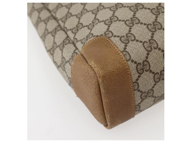 Gucci Borsa Tote GG Supreme in PVC beige e oro 002 37 0035 Auth 143269 D'oro - vista 14