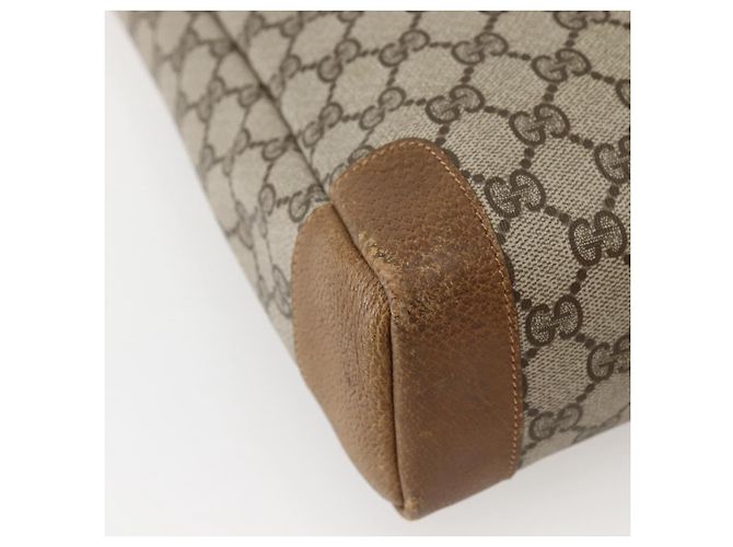 Gucci Borsa Tote GG Supreme in PVC beige e oro 002 37 0035 Auth 143269 D'oro - vista 16