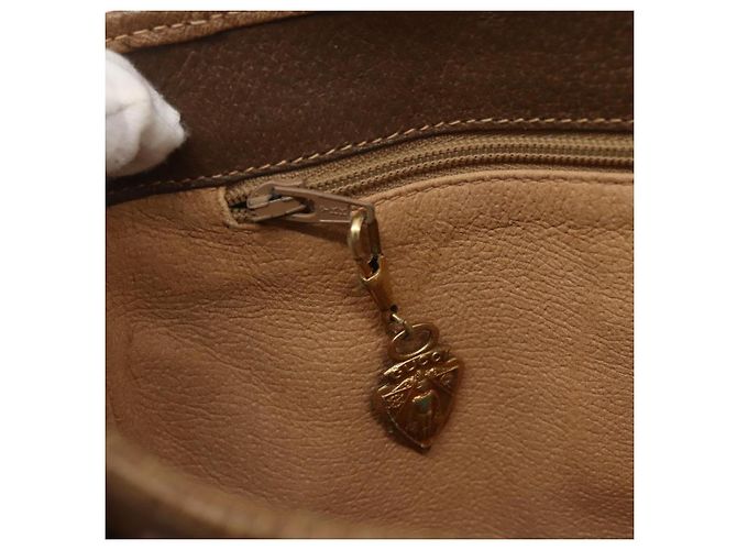 Gucci Borsa Tote GG Supreme in PVC beige e oro 002 37 0035 Auth 143269 D'oro - vista 19