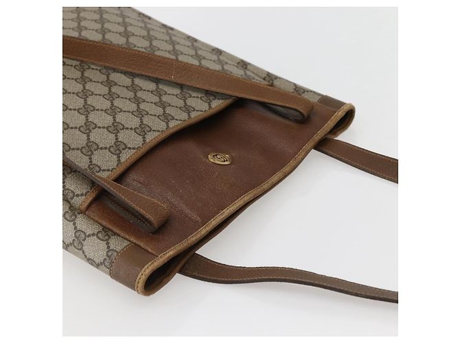Gucci Borsa Tote GG Supreme in PVC beige e oro 002 37 0035 Auth 143269 D'oro - vista 6