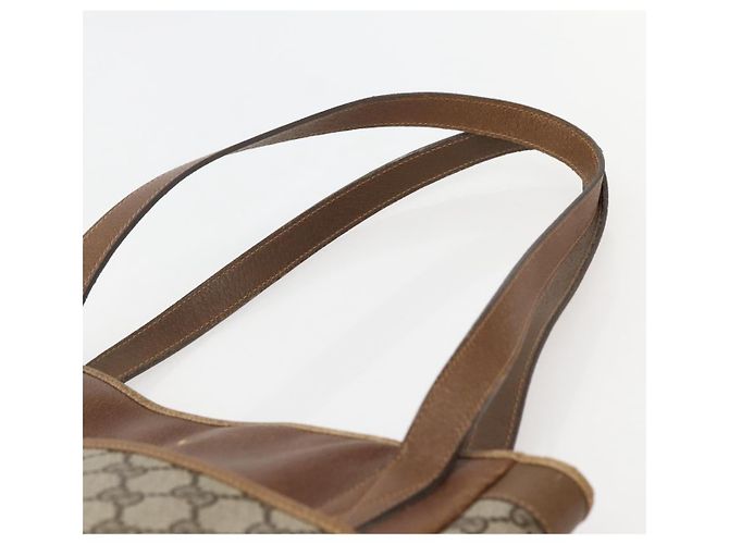 Gucci Borsa Tote GG Supreme in PVC beige e oro 002 37 0035 Auth 143269 D'oro - vista 8