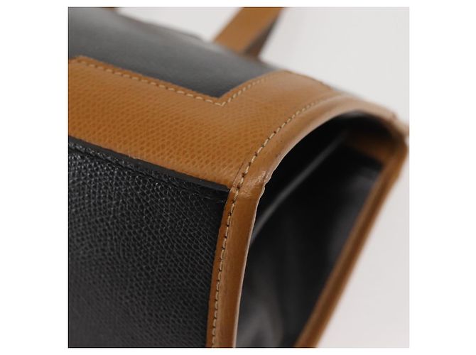 Autre Marque MORABITO Borsa a Mano in Pelle Blu Navy Oro Auth am9080 D'oro - vista 16