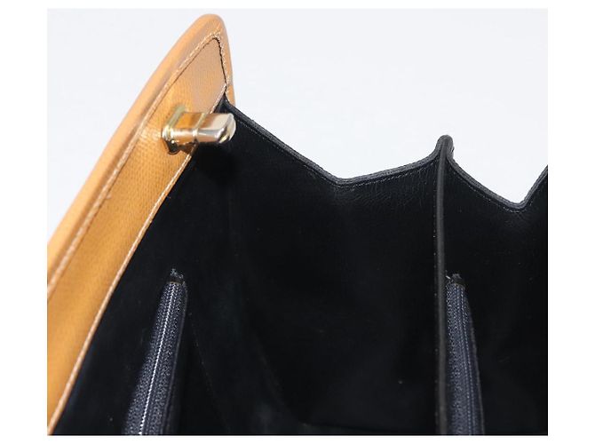 Autre Marque MORABITO Borsa a Mano in Pelle Blu Navy Oro Auth am9080 D'oro - vista 19