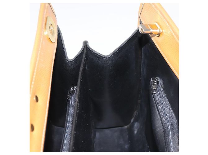 Autre Marque MORABITO Borsa a Mano in Pelle Blu Navy Oro Auth am9080 D'oro - vista 20