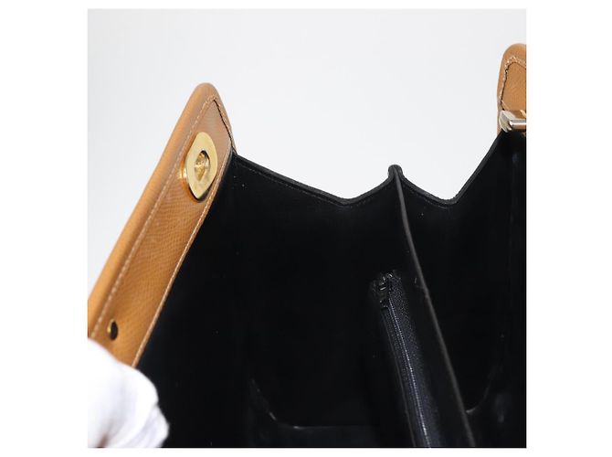 Autre Marque MORABITO Borsa a Mano in Pelle Blu Navy Oro Auth am9080 D'oro - vista 22