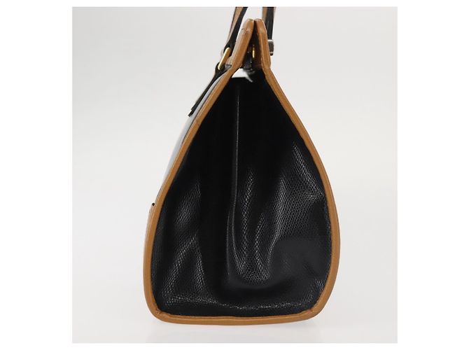 Autre Marque MORABITO Borsa a Mano in Pelle Blu Navy Oro Auth am9080 D'oro - vista 4