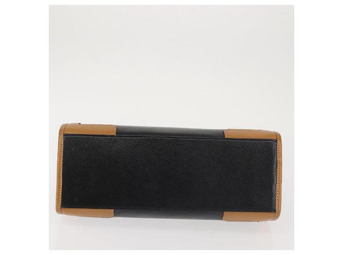 Autre Marque MORABITO Borsa a Mano in Pelle Blu Navy Oro Auth am9080 D'oro - vista 5