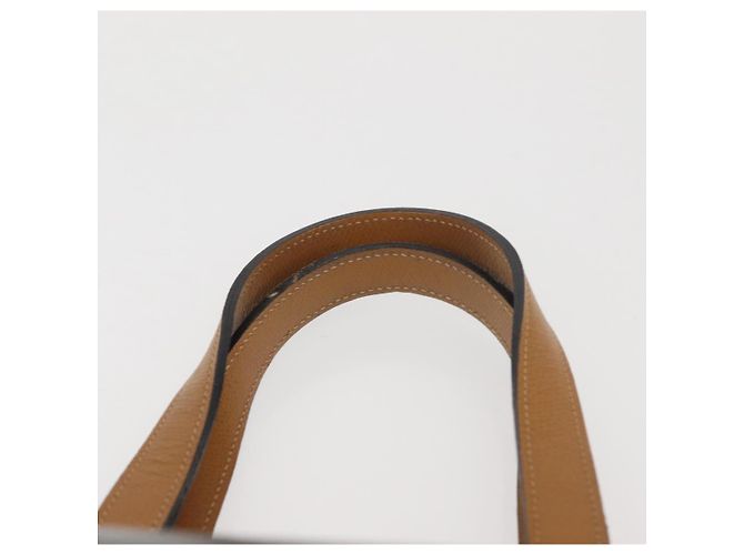 Autre Marque MORABITO Borsa a Mano in Pelle Blu Navy Oro Auth am9080 D'oro - vista 8