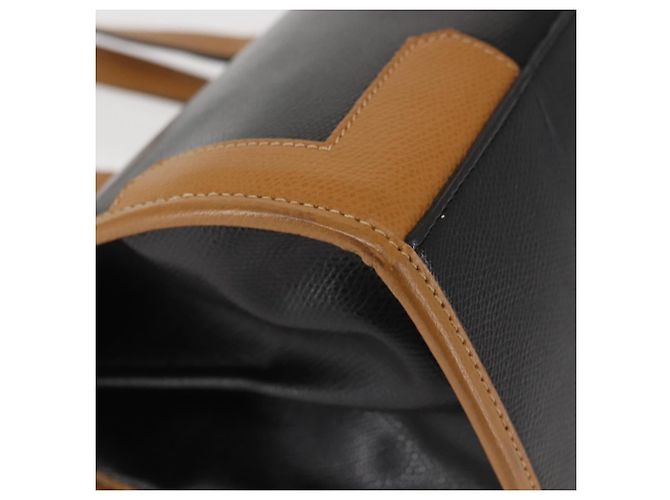 Autre Marque MORABITO Borsa a Mano in Pelle Blu Navy Oro Auth am9080 D'oro - vista 9