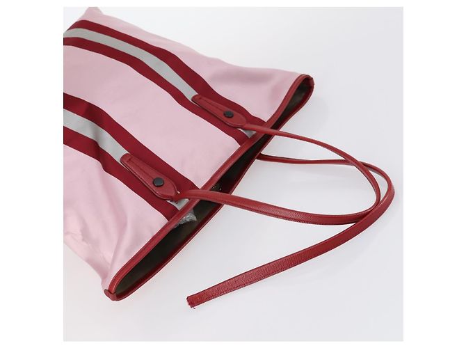 BALLY Borsa a Spalla Loewe Tela PVC Nylon 3Set Rosa Marrone Auth BA5852 - vista 11