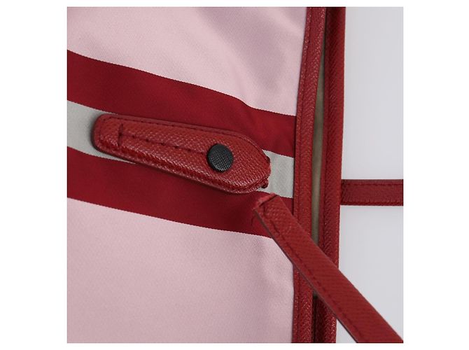 BALLY Borsa a Spalla Loewe Tela PVC Nylon 3Set Rosa Marrone Auth BA5852 - vista 12
