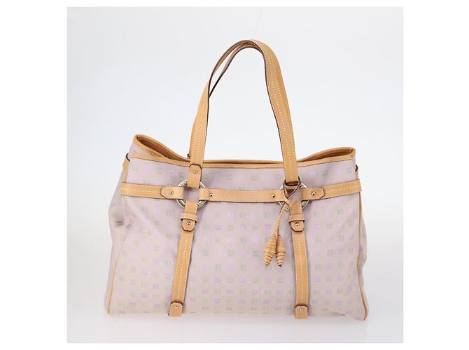 BALLY Borsa a Spalla Loewe Tela PVC Nylon 3Set Rosa Marrone Auth BA5852 - vista 2
