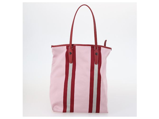 BALLY Borsa a Spalla Loewe Tela PVC Nylon 3Set Rosa Marrone Auth BA5852 - vista 8