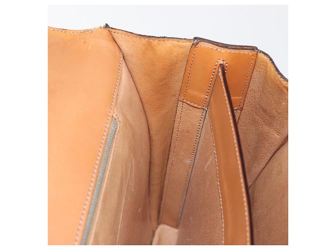 Céline Borsa a mano in tela Macadam CELINE in pelle PVC marrone oro Auth 142852 D'oro - vista 21
