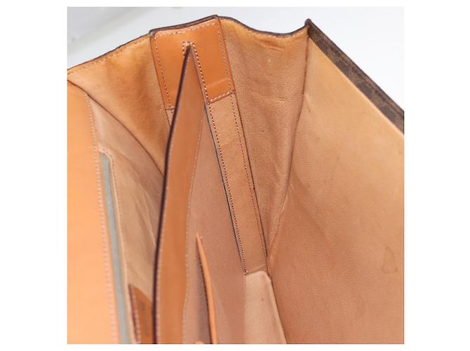 Céline Borsa a mano in tela Macadam CELINE in pelle PVC marrone oro Auth 142852 D'oro - vista 25