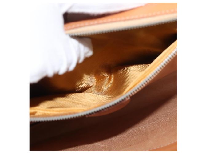 Céline Borsa a mano in tela Macadam CELINE in pelle PVC marrone oro Auth 142852 D'oro - vista 26