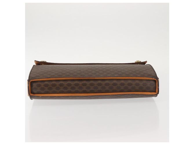 Céline Borsa a mano in tela Macadam CELINE in pelle PVC marrone oro Auth 142852 D'oro - vista 5
