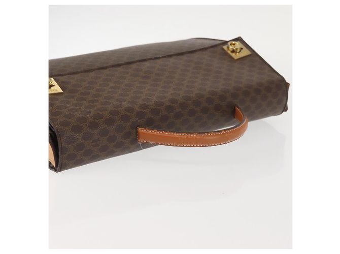 Céline Borsa a mano in tela Macadam CELINE in pelle PVC marrone oro Auth 142852 D'oro - vista 6