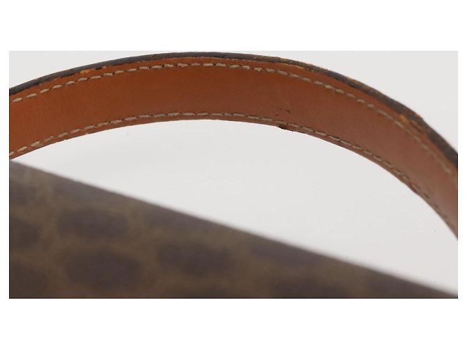 Céline Borsa a mano in tela Macadam CELINE in pelle PVC marrone oro Auth 142852 D'oro - vista 8