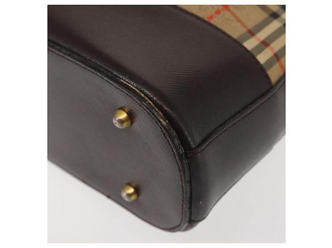 Bolsa de ombro em lona Nova Check bege e dourada Auth BA6463 da BURBERRY Dourado - vista 18