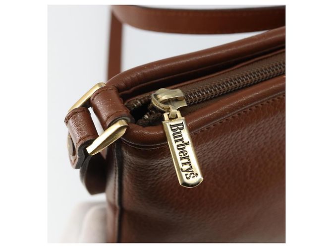 Autre Marque Bolso de Hombro Burberrys de Cuero Marrón Dorado Auth hk3089 Castaño - vista 11