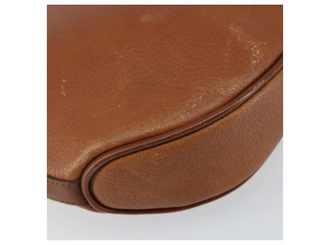 Autre Marque Bolso de Hombro Burberrys de Cuero Marrón Dorado Auth hk3089 Castaño - vista 15