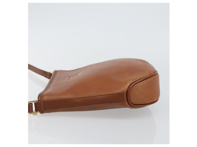 Autre Marque Bolso de Hombro Burberrys de Cuero Marrón Dorado Auth hk3089 Castaño - vista 4