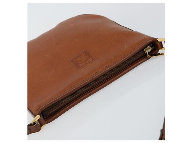 Autre Marque Bolso de Hombro Burberrys de Cuero Marrón Dorado Auth hk3089 Castaño - vista 6
