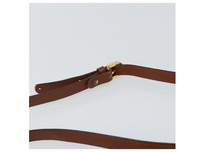 Autre Marque Bolso de Hombro Burberrys de Cuero Marrón Dorado Auth hk3089 Castaño - vista 8