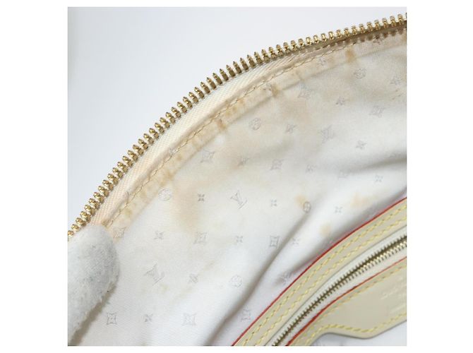 LOUIS VUITTON Borsa a Mano Suhari Lockit MM Pelle Bianca M91874 LV Auth BA6191 Bianco - vista 10