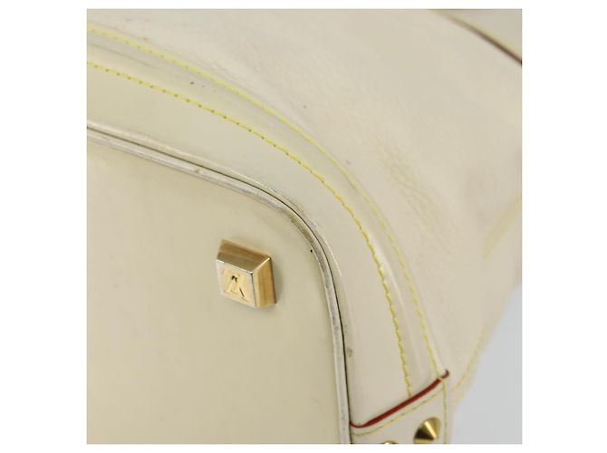 LOUIS VUITTON Borsa a Mano Suhari Lockit MM Pelle Bianca M91874 LV Auth BA6191 Bianco - vista 15