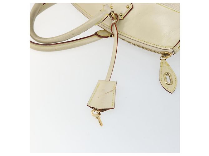LOUIS VUITTON Borsa a Mano Suhari Lockit MM Pelle Bianca M91874 LV Auth BA6191 Bianco - vista 19