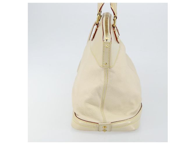 LOUIS VUITTON Borsa a Mano Suhari Lockit MM Pelle Bianca M91874 LV Auth BA6191 Bianco - vista 3