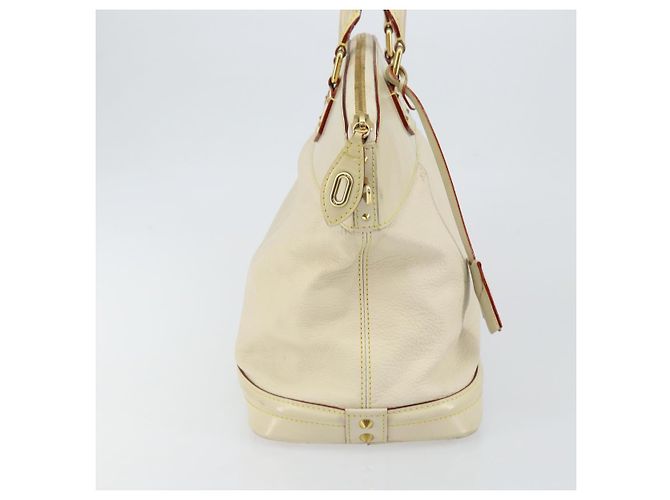 LOUIS VUITTON Borsa a Mano Suhari Lockit MM Pelle Bianca M91874 LV Auth BA6191 Bianco - vista 4