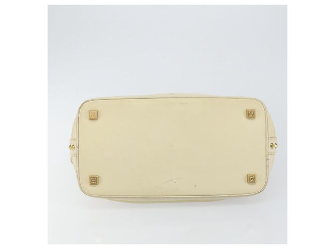 LOUIS VUITTON Borsa a Mano Suhari Lockit MM Pelle Bianca M91874 LV Auth BA6191 Bianco - vista 5