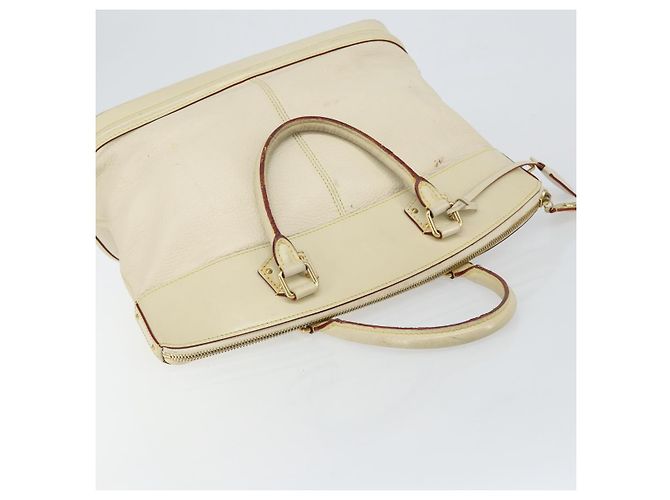 LOUIS VUITTON Borsa a Mano Suhari Lockit MM Pelle Bianca M91874 LV Auth BA6191 Bianco - vista 6
