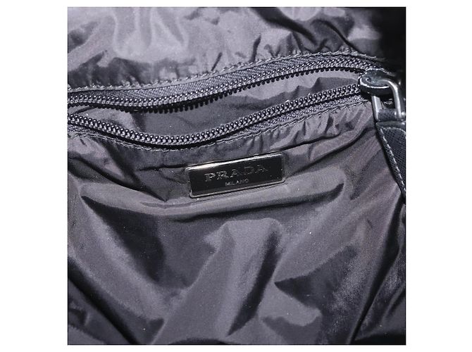 PRADA Backpack Nylon Black Silver Auth am9106 Silvery - view 23