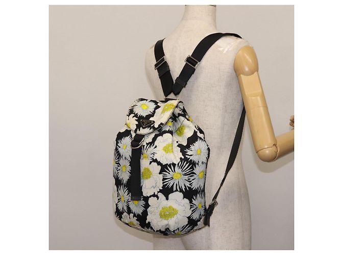 PRADA Backpack Nylon Black Silver Auth am9106 Silvery - view 27