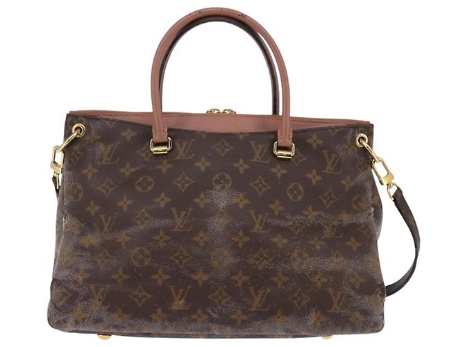 LOUIS VUITTON Borsa a Mano Monogram Pallas MM 2way Bois De Rose M41598 Auth 145373 Marrone Monogramma - vista 2