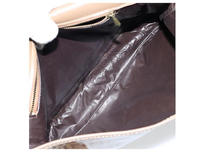 Borsa a Spalla in Tela Zucchino FENDI Beige Oro Auth 145202 - vista 11