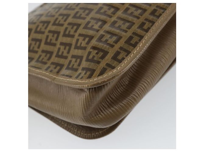 Borsa a Spalla in Tela Zucchino FENDI Beige Oro Auth 145202 - vista 16