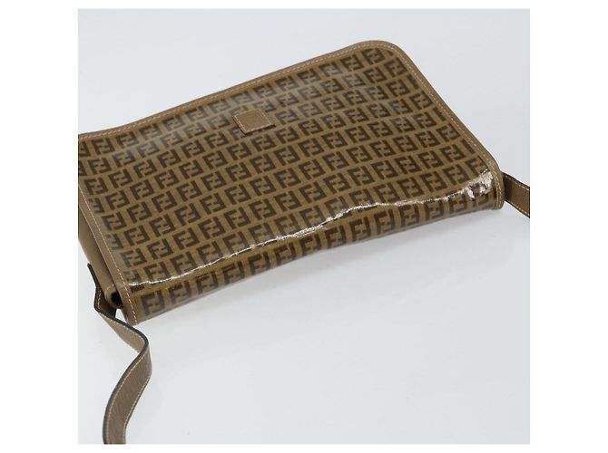 Borsa a Spalla in Tela Zucchino FENDI Beige Oro Auth 145202 - vista 6