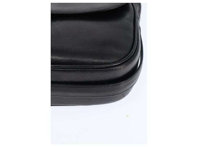 Céline Bolso de Hombro CELINE de Cuero Negro Dorado Auth bs30310 - vista 14