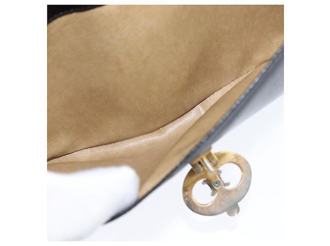 Céline Bolso de Hombro CELINE de Cuero Negro Dorado Auth bs30310 - vista 22