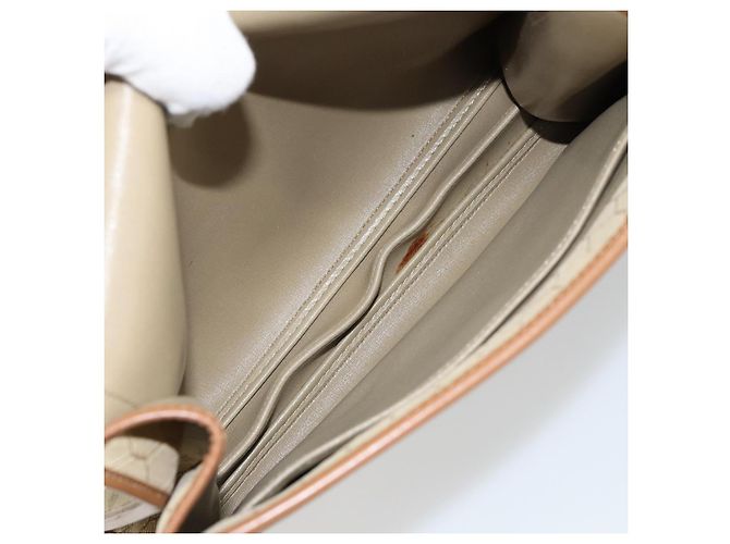 Borsa a Spalla in Tela Honeycomb Christian Dior Beige Oro Auth 143588 D'oro - vista 17