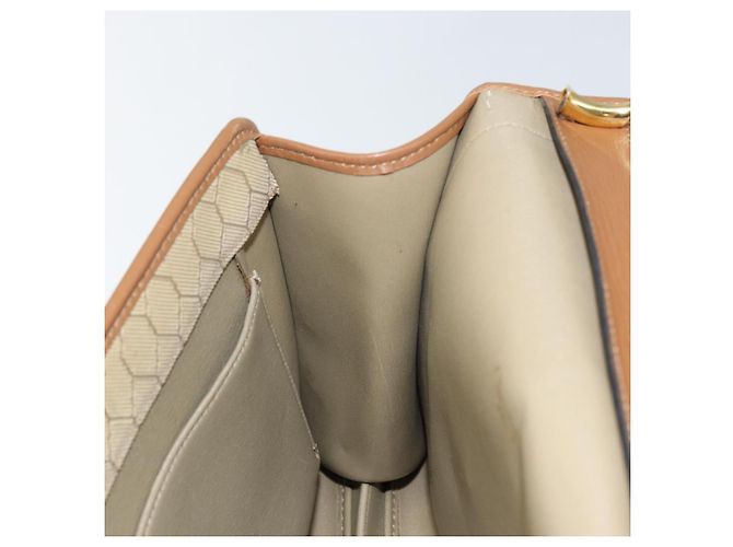 Borsa a Spalla in Tela Honeycomb Christian Dior Beige Oro Auth 143588 D'oro - vista 19