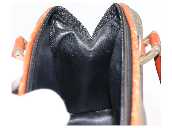 Pequin Borsa a mano in tela Pecan FENDI PVC nera e marrone Auth 146281 Nero - vista 20